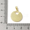 Brass Pave Shell Pendants KK-I708-06A-G-3