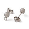 Non-Tarnish 304 Stainless Steel Stud Earring Findings STAS-E179-05C-P-2