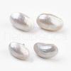 Shell Oval Ear Studs EJEW-E145-21A-2