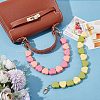 Gorgecraft 2Pcs 2 Colors Heart Acrylic Bead Bag Straps DIY-GF0006-68-6