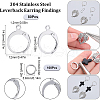 SUNNYCLUE 80Pcs 304 Stainless Steel Leverback Earring Findings STAS-SC0006-62P-2