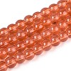 Baking Painted Glass Beads Strands DGLA-Q023-6mm-DB28-1