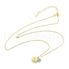 925 Sterling Silver Micro Pave Cubic Zirconia Pendant Necklaces for Women NJEW-V007-01G-4