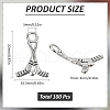 SUNNYCLUE 100Pcs Alloy Pendants FIND-SC0008-15-2