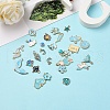 27Pcs 27 Style Light Gold Alloy Enamel Pendants ENAM-YW0001-77-7