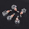 Mixed Shapes Glass Wishing Bottle Pendants HJEW-JM00186-1