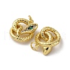 Brass Micro Pave Cubic Zirconia Pendants KK-P308-21G-2