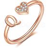 Adjustable Brass Rhinestone Cuff Rings FS-WG29D83-33-1