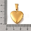 316 Stainless Steel Locket Pendants STAS-C123-02A-G-3