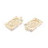 Brass Micro Pave Clear Cubic Zirconia Pendants KK-G432-19G-3