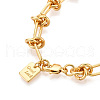 Brass Paperclip Chain Bracelets BJEW-N032-02G-3