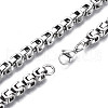 Non-Tarnish 201 Stainless Steel Byzantine Chain Bracelets BJEW-S057-84-3