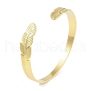 304 Stainless Steel Open Cuff Bangles for Women BJEW-C071-10G-1