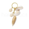 Ocean Style Natural Shell with Synthetic Turquoise Keychains KEYC-JKC01231-3