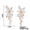 Geometric Stud Earrings with Bright Colors and Delicate Flower Design AK7199-1-1