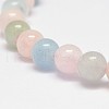 Natural Elastic Morganite Bracelets BJEW-D417-01C-2