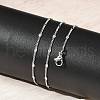 Brass Disc Twisted Chain Necklaces NJEW-A042-09P-3