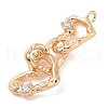 Brass Micro Pave Clear Cubic Zirconia Pendants KK-S388-12G-2