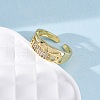 Brass Micro Pave Clear Cubic Zirconia Cuff Rings for Women RJEW-U043-14G-3