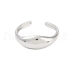 Non-Tarnish 304 Stainless Steel Open Cuff Rings for Women RJEW-C095-07P-2