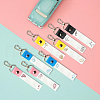 PU Leather & Cotton Name Marker Keychain AJEW-WH0514-034-4
