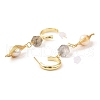 Mother's Day Jewellery Brass Wire Wrap Half Hoop Earrings EJEW-K252-02G-2