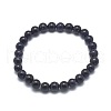 Synthetic Blue Goldstone Beads Stretch Bracelets BJEW-G617-01A-02-2