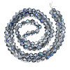 Electroplate Transparent Glass Beads Strands EGLA-Q026-016B-2