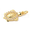 Brass Micro Pave Cubic Zirconia Pendants KK-U053-04G-2