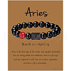 12 Constellation Natural Round Carnelian Beads Stretch Bracelets WGD22B0-18-1