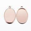 304 Stainless Steel Pendant Cabochon Settings STAS-H378-06-3