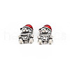 Rack Plating Alloy Enamel European Beads MPDL-N039-141-1