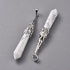 Natural Howlite Big Pointed Pendants G-G797-05P-11-2