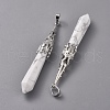 Natural Howlite Big Pendants G-G797-05P-11-2