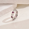 Brass Micro Pave Cubic Zirconia Rings for Women AJ0681-2-1