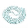 Baking Painted Transparent Glass Beads Strands DGLA-N011-6mm-05-2