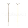 Alloy Plastic Imitation Pearl Tassel Stud Earrings FS-WG3A474-01-5