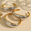 304 Stainless Steel Cuff Bangles for Women BJEW-F489-01-3