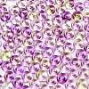 Spray Painted Transparent Glass Seed Beads SEED-T007-05G-2