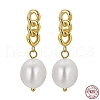925 Sterling Silver Chains Dangle Stud Earrings EJEW-P231-28G-5