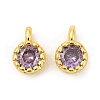 Brass Pave Cubic Zirconia Pendants KK-H204-03G-03-1
