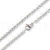 304 Stainless Steel Rolo Chain Necklaces NJEW-I248-11B-P-2