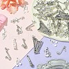 50Pcs 10 Styles Tibetan Style Zinc Alloy Pendants FIND-YW0005-12-4