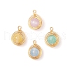 Natural Selenite Pendants PALLOY-TA00211-01-1