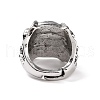Dragon Eye Glass Wide Band Rings for Men RJEW-E017-01AS-05-3