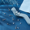Unicraftale 6Pairs 925 Sterling Silver Post Stud Earring Settings STER-UN0001-31-4