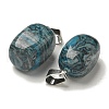 Natural Blue Agate(Dyed & Heated) Pendants G-Z067-03P-07-3