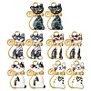10Pcs Alloy Enamel Pendants ENAM-FS0001-83-1