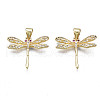 Brass Micro Pave Cubic Zirconia Pendants ZIRC-N039-186A-NF-1