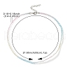 Bling Glass Round Beaded Necklace for Women NJEW-PH01490-02-3